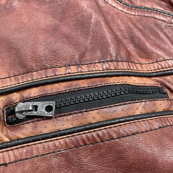 Buckle “Black” Exclusive Distressed Faux Leather Moto Jacket size XL - Picture 4 of 11